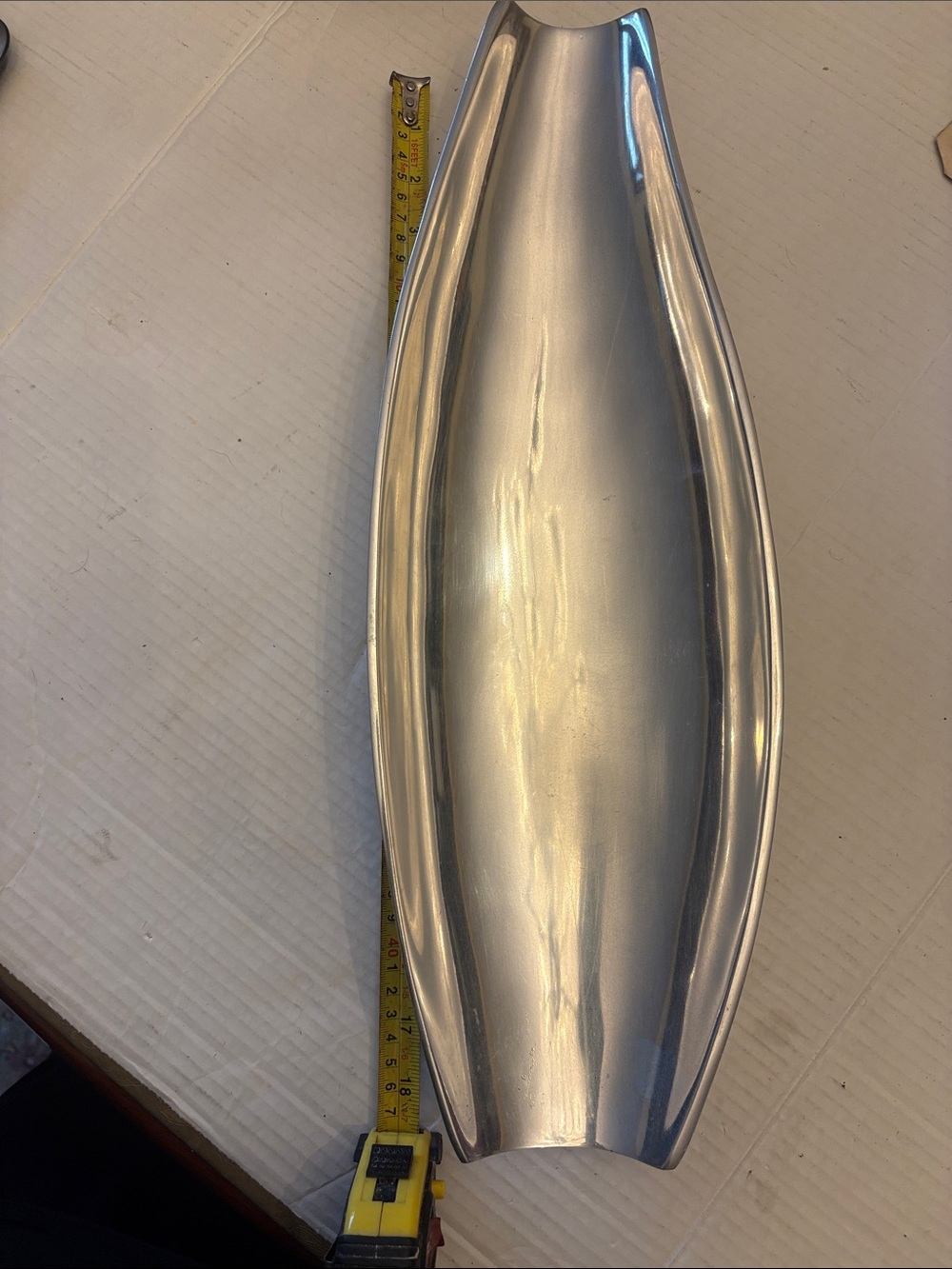 Pier 1 Shiny Silver Rectangular Serving Tray